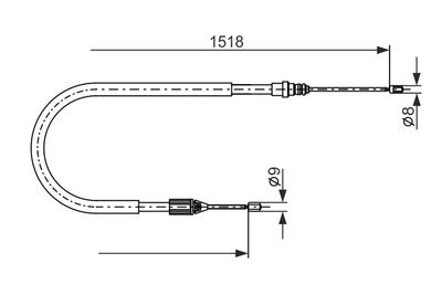 BOSCH Brake Cable BC2871 1987482871