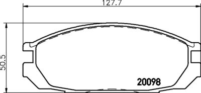 Комплект тормозных колодок, дисковый тормоз HELLA 8DB 355 026-751 для NISSAN VANETTE