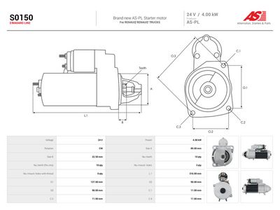 Starter AS-PL S0150