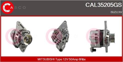 CASCO CAL35205GS Генератор для VW TOURAN (1T1, 1T2) 1.4 TSI EcoFuel