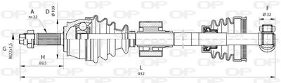 OPEN PARTS DRS6380.00 Полуось в сборе  для FIAT DOBLO (Фиат Добло)