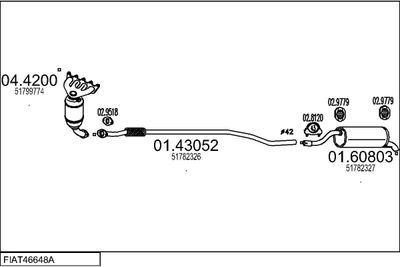SISTEM DE ESAPAMENT MTS FIAT46648A032248