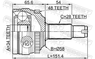 Joint Kit, drive shaft 1410-KORA48