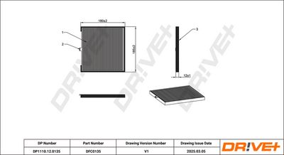 Filtr, vzduch v interiéru Dr!ve+ DP1110.12.0135