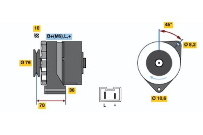 generátor BOSCH 0 986 031 670