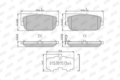 BREMSBELAGSATZ SCHEIBENBREMSE JURID 573640J 1