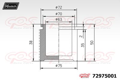 MAXTECH 72975001 Комплект направляющей суппорта для CHEVROLET ASTRO