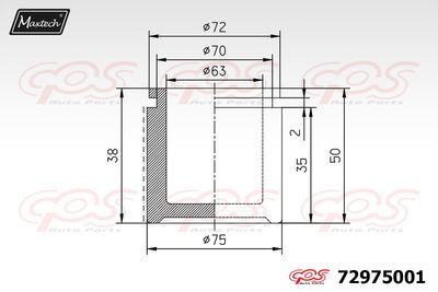 Поршень, корпус скобы тормоза MAXTECH 72975001 для CHEVROLET ASTRO