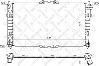 Радиатор, охлаждение двигателя STELLOX 10-25859-SX для MAZDA MX-6