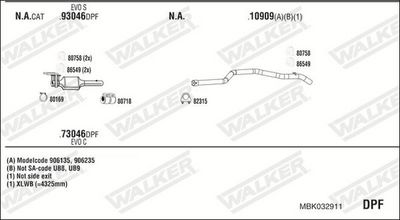 SISTEM DE ESAPAMENT WALKER MBK032911