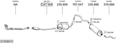 ABGASANLAGE BOSAL SYS06915