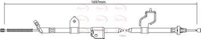 Cable Pull, parking brake APEC CAB1323