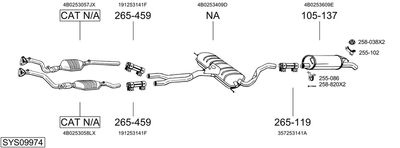 SISTEM DE ESAPAMENT BOSAL SYS09974