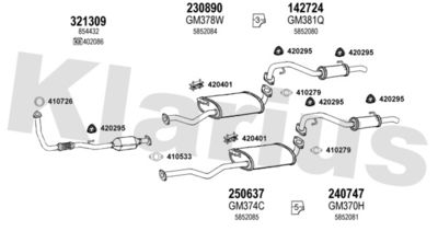 Układ wydechowy KLARIUS 391409E