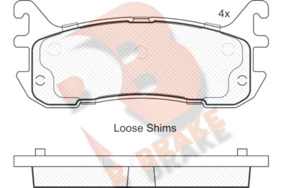 R BRAKE RB1819-204 Тормозные колодки и сигнализаторы  для MAZDA 323 F V (BA) 1.5 16V