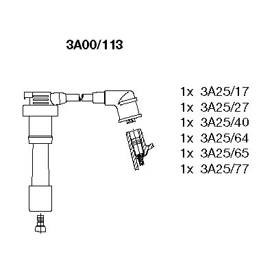 Комплект проводов зажигания BREMI 3A00/113 для MITSUBISHI GALANT