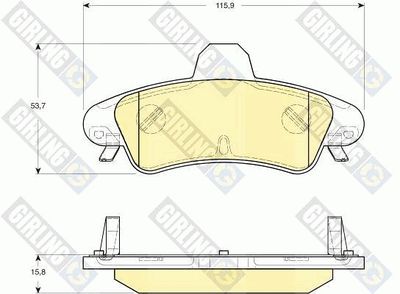 GIRLING 6115803 Тормозные колодки и сигнализаторы  для FORD MONDEO II седан (BFP) 1.8 TD
