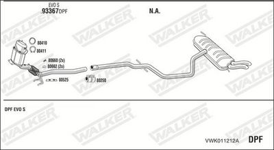 Изпускателна система WALKER VWK011212A