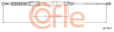 COFLE 92.10.7517 Трос ручного тормоза  для AUDI A3 (Ауди А3)