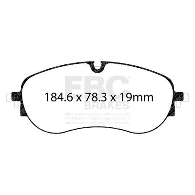 комплект спирачно феродо, дискови спирачки EBC Brakes UD2401