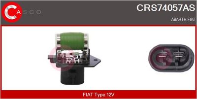 Předřazený odpor, elektromotor (ventilátor chladiče) CASCO CRS74057AS