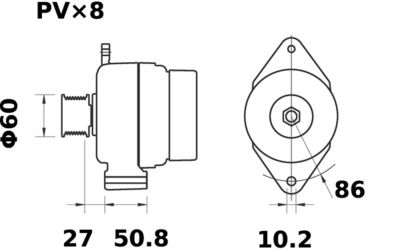 Dynamo (14V, 120A, nieuw)