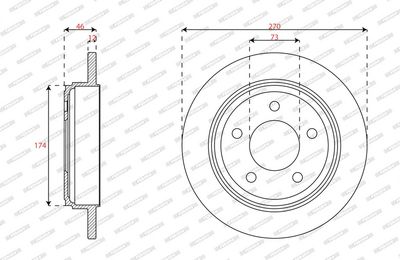 BREMSSCHEIBE FERODO DDF2229C 1