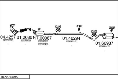 Układ wydechowy MTS RENA78469A023047