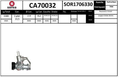 LENKGETRIEBE SNRA CA70032