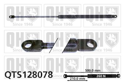 газов амортисьор, капак на двигателя QUINTON HAZELL QTS128078