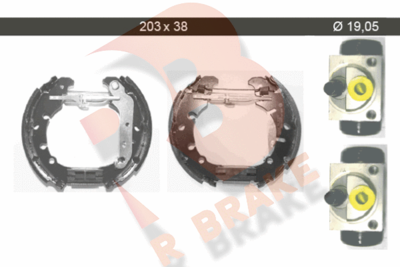 Комплект тормозных колодок R BRAKE 79RBKT0023 для FORD STREET