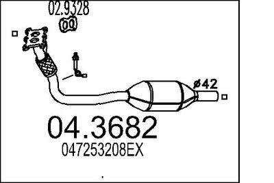 Катализатор MTS 04.3682 для VW LUPO