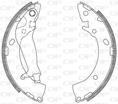 OPEN PARTS BSA2113.00 Тормозные колодки барабанные  для KIA RIO (Киа Рио)