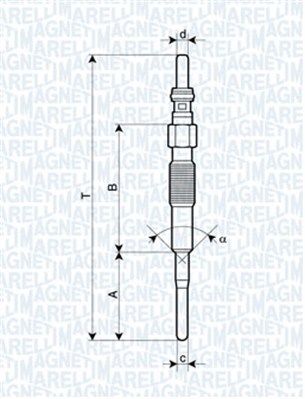 Свеча накаливания MAGNETI MARELLI 062900079304 для CHEVROLET LACETTI