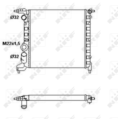 Радиатор, охлаждение двигателя WILMINK GROUP WG1723520 для RENAULT CLIO