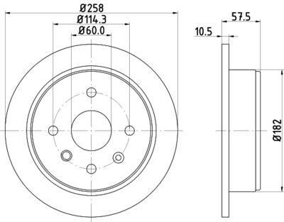 HELLA 8DD 355 114-161 Тормозные диски  для CHEVROLET (Шевроле)