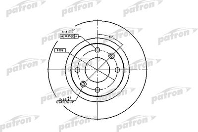 Тормозной диск PATRON PBD1216 для PEUGEOT 305