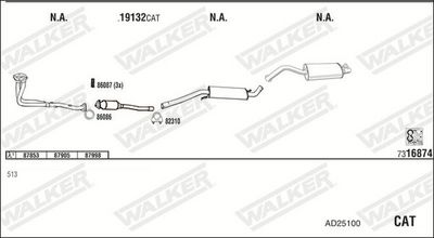 Изпускателна система WALKER AD25100