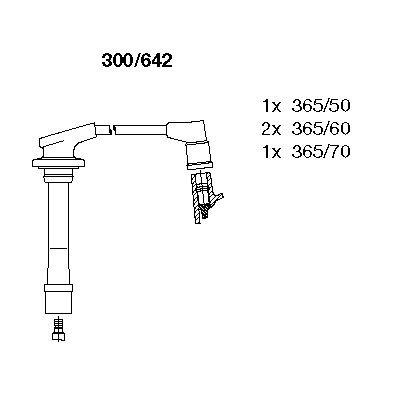 Комплект проводов зажигания BREMI 300/642 для HONDA ACCORD
