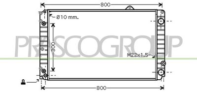 PRASCO AD060R006 Радиатор охлаждения двигателя для AUDI A8 D2 (4D2, 4D8)