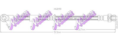 Тормозной шланг KAWE H6890 для MITSUBISHI LANCER