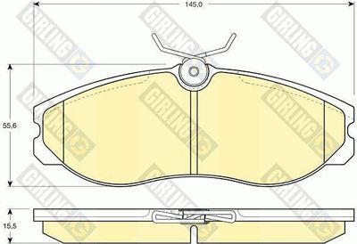 Комплект тормозных колодок, дисковый тормоз GIRLING 6111131 для FORD MAVERICK
