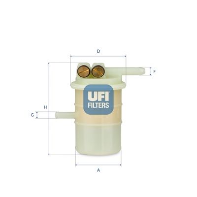 Brandstoffilter (slang filter) past: DEUTZ FAHR 25, 35, 45  HITACHI UE004, UE005, UE008, UE011, UE10, UE20, UE30, UE40  MASSEY FERGUSON 1325, 2415