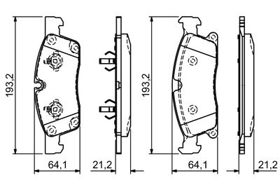 Brake Pad Set, disc brake 0 986 494 672