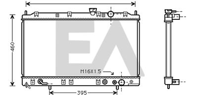 EACLIMA 31R51061 Радиатор охлаждения двигателя EACLIMA для MITSUBISHI SPACE