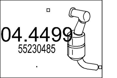 Катализатор MTS 04.4499 для FIAT DOBLO