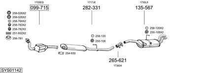 Изпускателна система BOSAL SYS01142