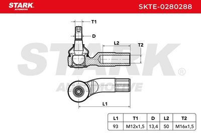 накрайник на напречна кормилна щанга STARK SKTE-0280288