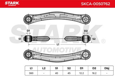 носач, окачване на колелата STARK SKCA-0050762