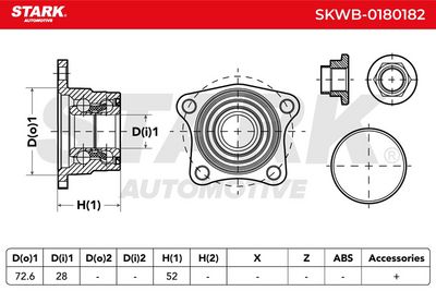 комплект колесен лагер STARK SKWB-0180182